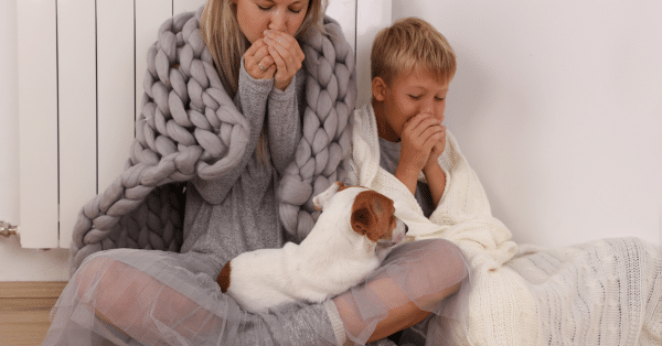 Family trying to keep warm, living in fuel poverty