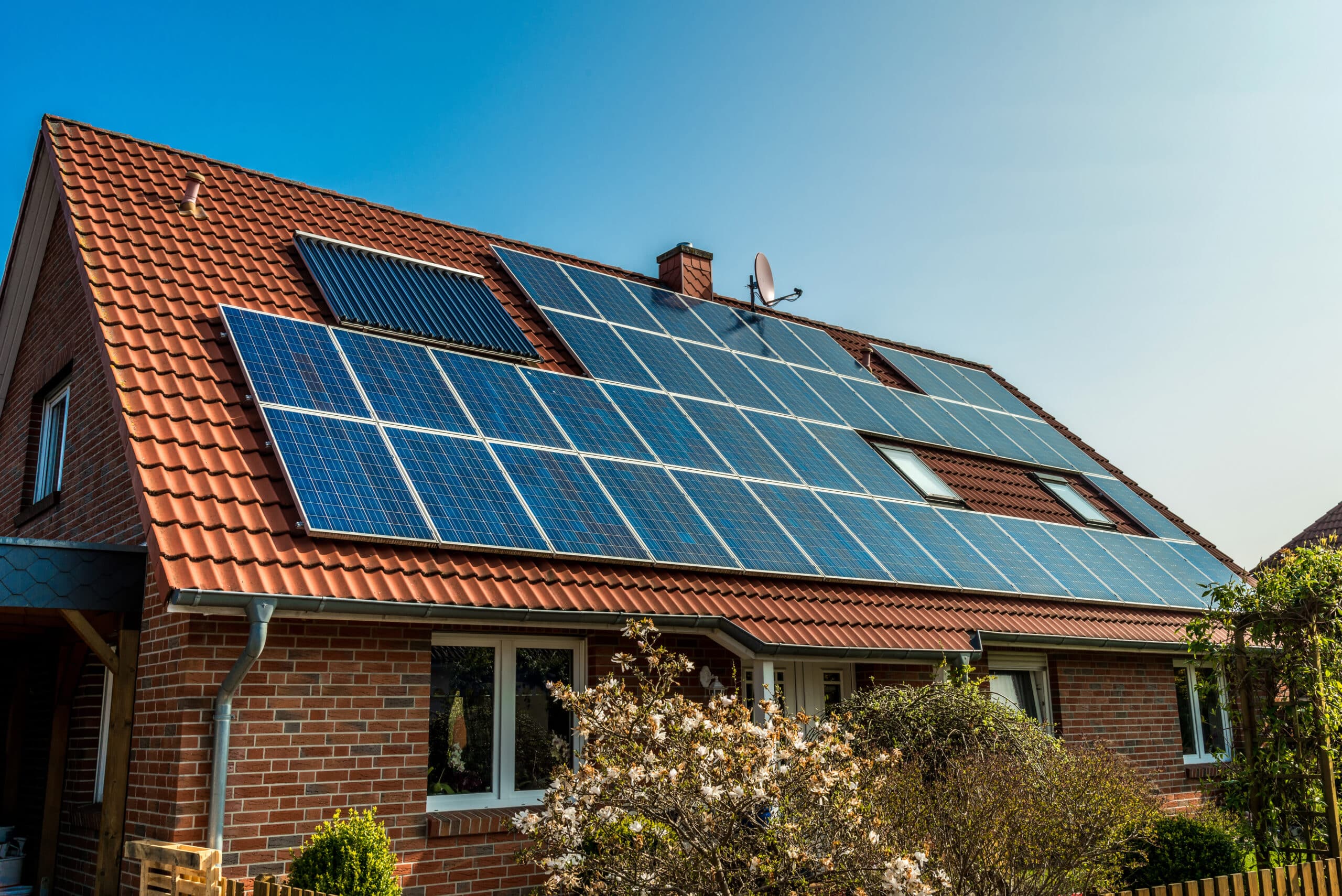 home with solar panels
