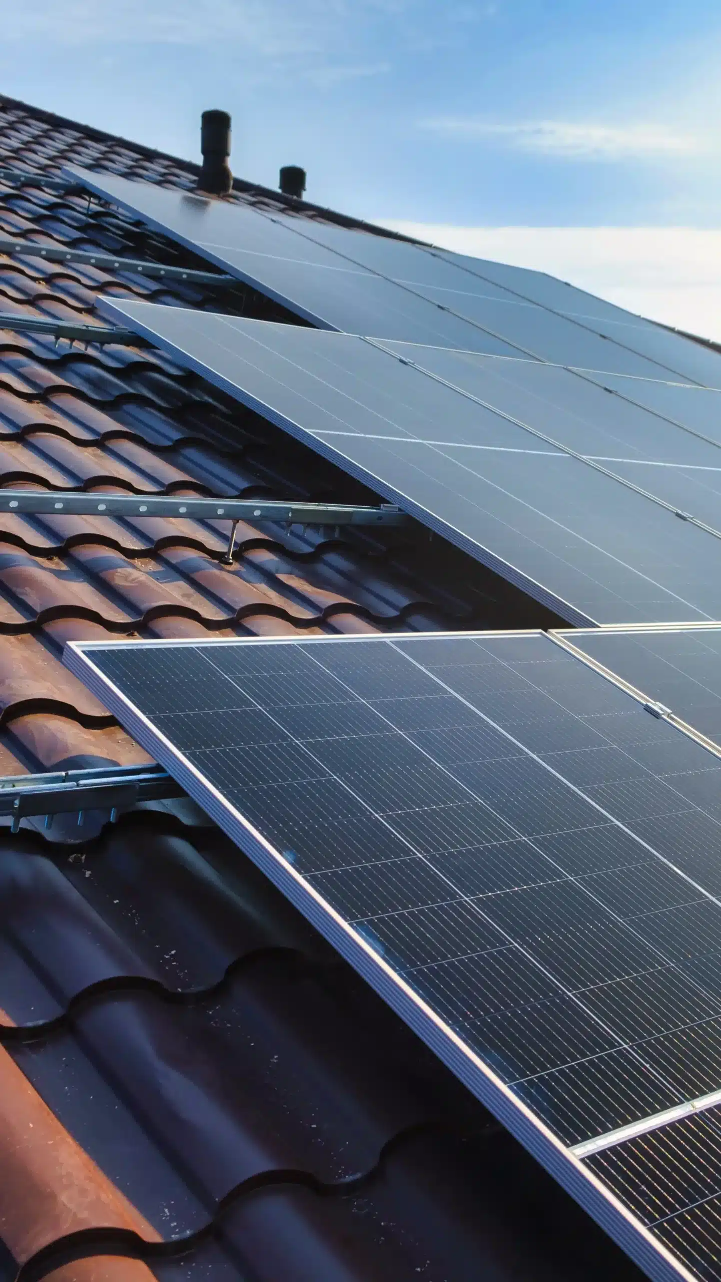 Solar Panels Cost UK: Complete Guide to Home Installation Pricing 4 new solar panels on roof